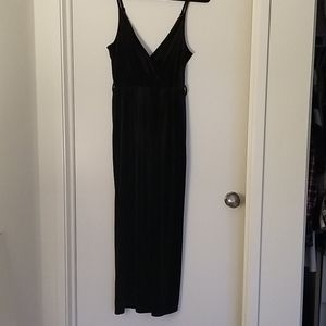Black velvet jumpsuit